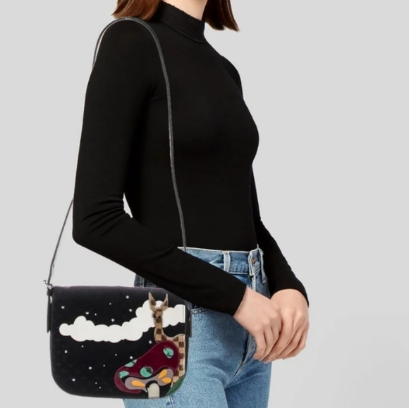 Louis Vuitton Vintage Black Satin Monogram Bag - Picture 3 of 9